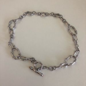 Judith Ripka Bamboo Diamonique Toggle Necklace